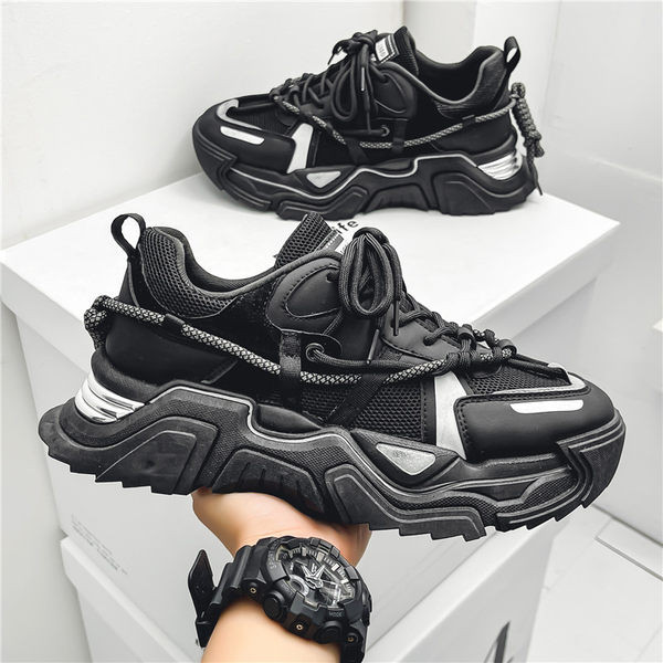 Eko bőrből készült alkalmi tornacipő durva talppal