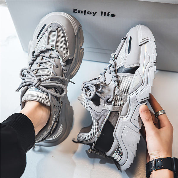 Eko bőrből készült alkalmi tornacipő durva talppal