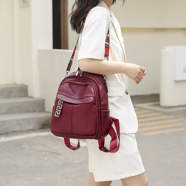 Γυναικείο σακίδιο πλάτης casual με πολλές θήκες - τρία χρώματα