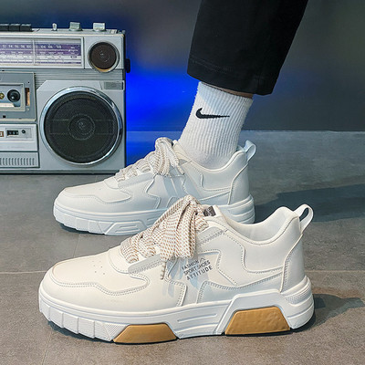 Jauna modeļa eko ādas kedas vīriešiem ar šņorēm