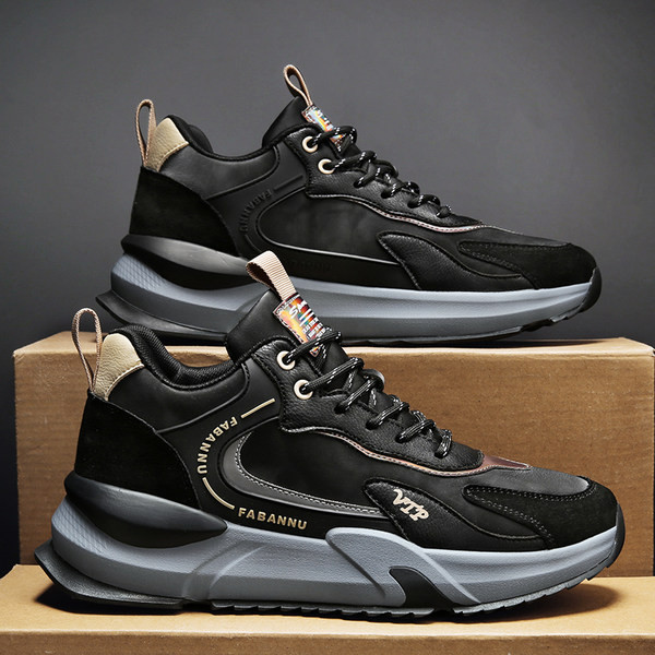 Férfi fűzős, magas talpú alkalmi tornacipő