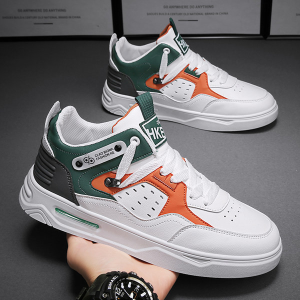 Muške visoke tenisice od eko kože sa vezicama sportski model