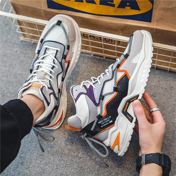 Ανδρικά sneakers ψηλά με τραχιά σόλα