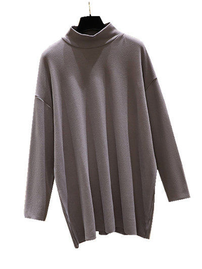 Moteriškas megztinis nėščiosioms su aukšta apykakle