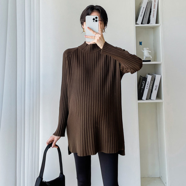 Γυναικείο φαρδύ μακρυμάνικο πουλόβερ εγκυμοσύνης