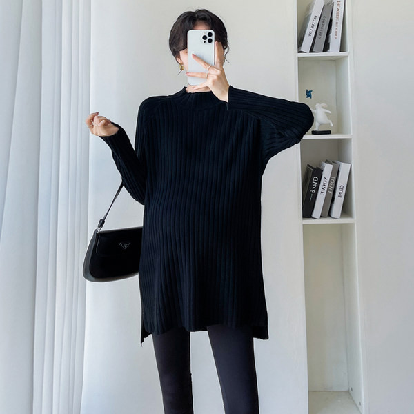 Γυναικείο φαρδύ μακρυμάνικο πουλόβερ εγκυμοσύνης