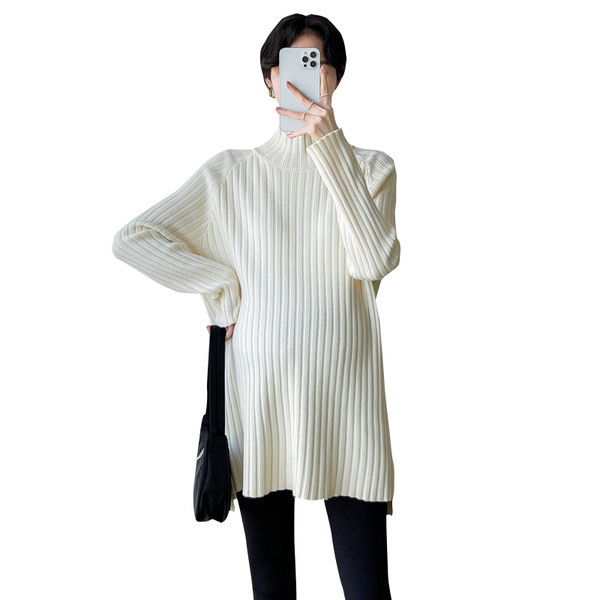 Γυναικείο φαρδύ μακρυμάνικο πουλόβερ εγκυμοσύνης