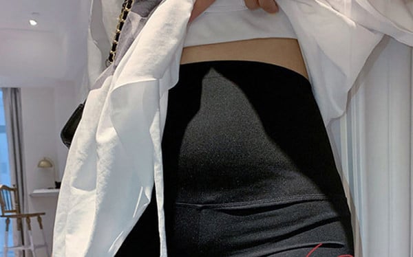 Γυναικείο ελαστικό κολάν για εγκύους σε δύο χρώματα