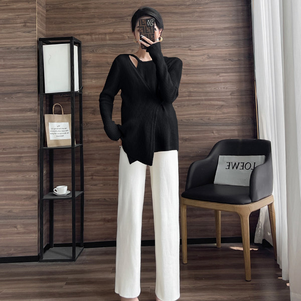 Γυναικείο πουλόβερ με κουμπιά σε δύο χρώματα