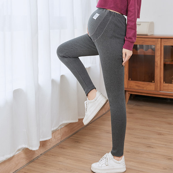 Alkalmi női leggings terhes nők számára - fekete és szürke színben