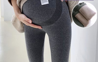 Magas derekú polár leggings terhes nők számára