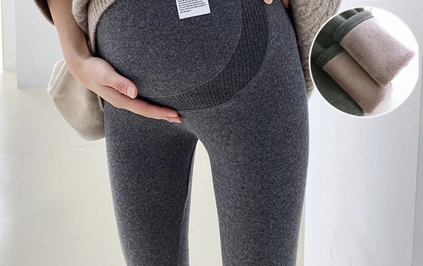 Flīša legingi ar augstu vidukli grūtniecēm