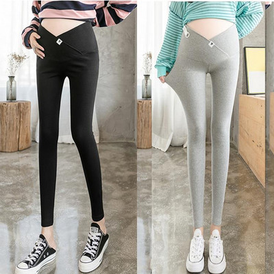 Ψηλόμεσο μονόχρωμο κολάν εγκυμοσύνης φλις