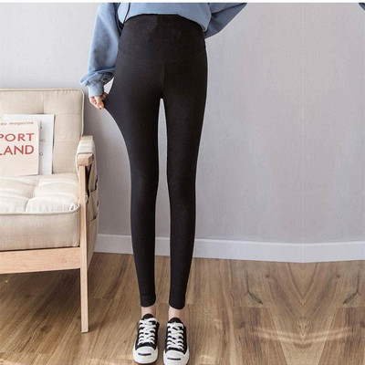 Ψηλόμεσο μονόχρωμο κολάν εγκυμοσύνης φλις