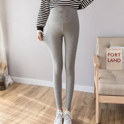 Ψηλόμεσο μονόχρωμο κολάν εγκυμοσύνης φλις