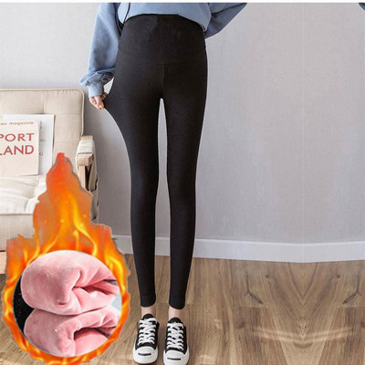 Ψηλόμεσο μονόχρωμο κολάν εγκυμοσύνης φλις