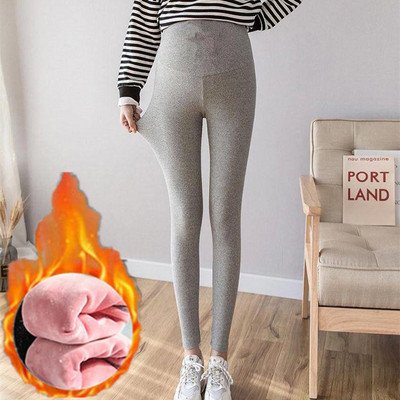 Ψηλόμεσο μονόχρωμο κολάν εγκυμοσύνης φλις