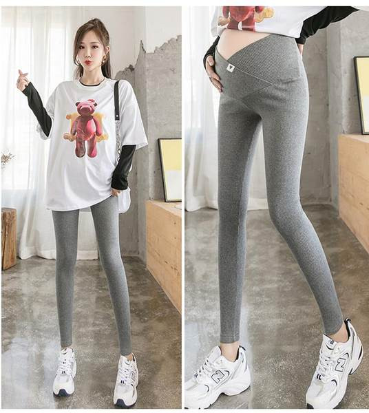 Ψηλόμεσο μονόχρωμο κολάν εγκυμοσύνης φλις