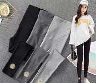 Elastīgie grūtnieču legingi ar apdruku ar augstu vidukli