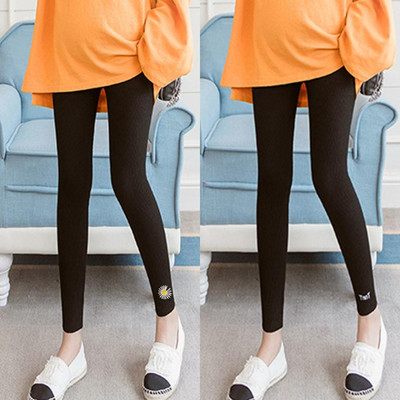 Elastīgie grūtnieču legingi ar apdruku ar augstu vidukli