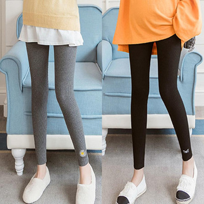 Elastīgie grūtnieču legingi ar apdruku ar augstu vidukli