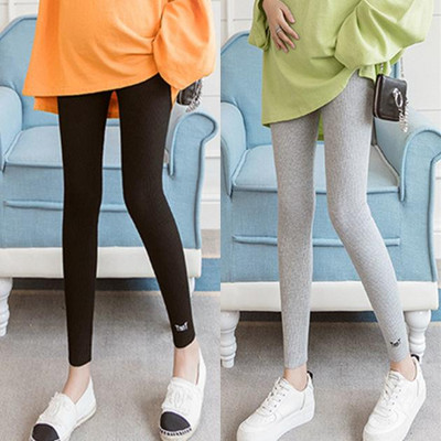 Elastīgie grūtnieču legingi ar apdruku ar augstu vidukli