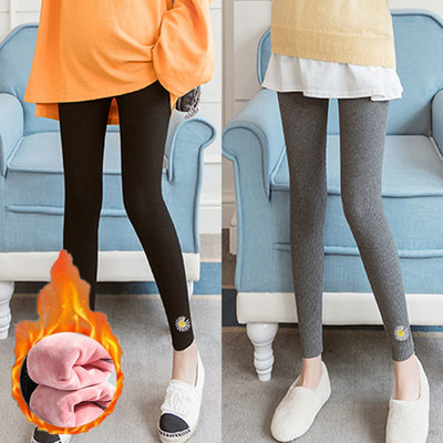 Elastīgie grūtnieču legingi ar apdruku ar augstu vidukli