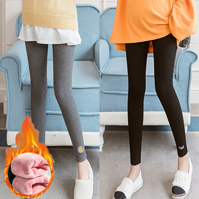 Elastīgie grūtnieču legingi ar apdruku ar augstu vidukli