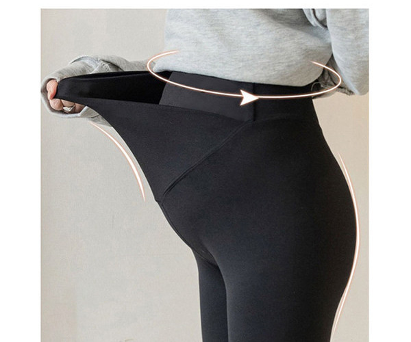 Magas derekú polár alkalmi kismama leggings