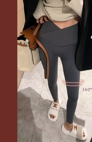 Ikdienas sieviešu legingi grūtniecēm - melnā un pelēkā krāsā