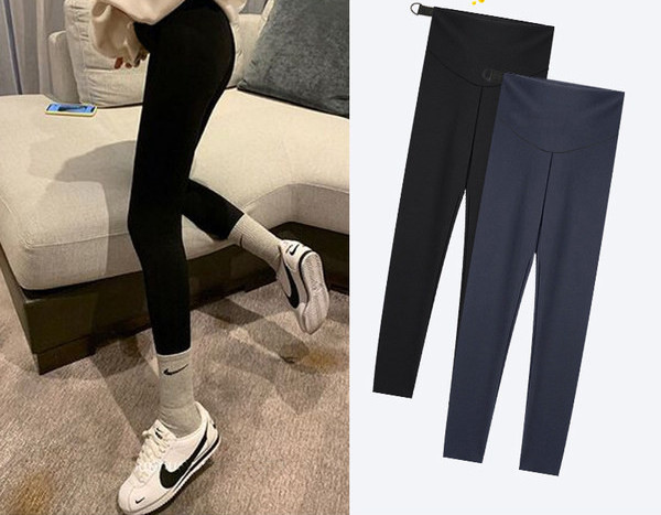 Ikdienas grūtnieču flīsa legingi ar augstu vidukli