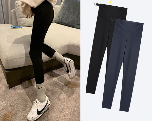 Ikdienas grūtnieču flīsa legingi ar augstu vidukli