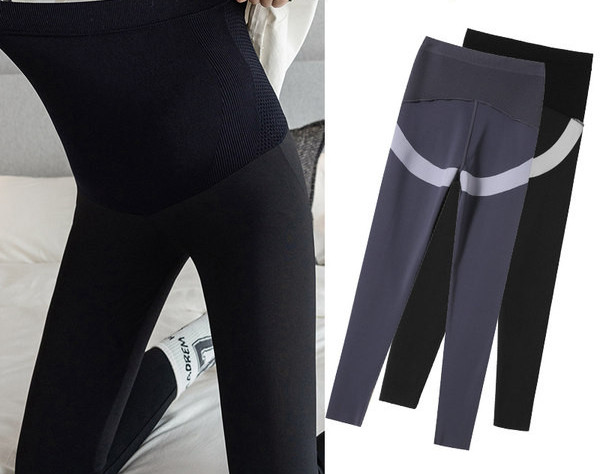 Ψηλόμεσο ελαστικό κολάν εγκυμοσύνης