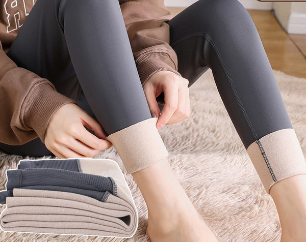 Rudens ziemas augsta jostasvieta grūtnieču legingi ar siltu oderi