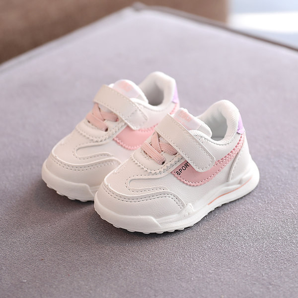 Αθλητικά παιδικά αθλητικά παπούτσια με velcro μπαλώματα και επιγραφή