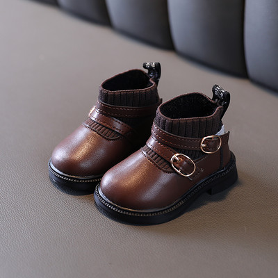 Dječje flis cipele od eko kože sa kopčanjem na kopču