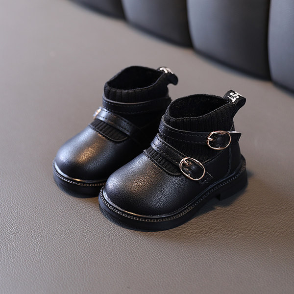 Dječje flis cipele od eko kože sa kopčanjem na kopču