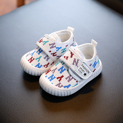 Jauna modeļa bērnu audekla kedas ar velcro aizdari