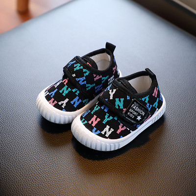 Jauna modeļa bērnu audekla kedas ar velcro aizdari