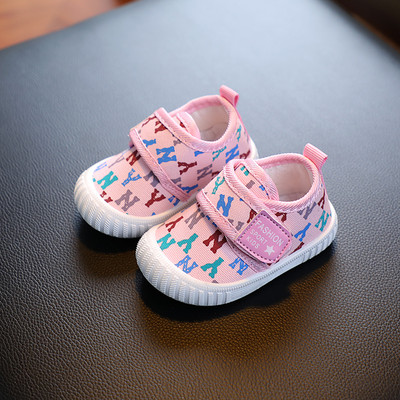 Jauna modeļa bērnu audekla kedas ar velcro aizdari