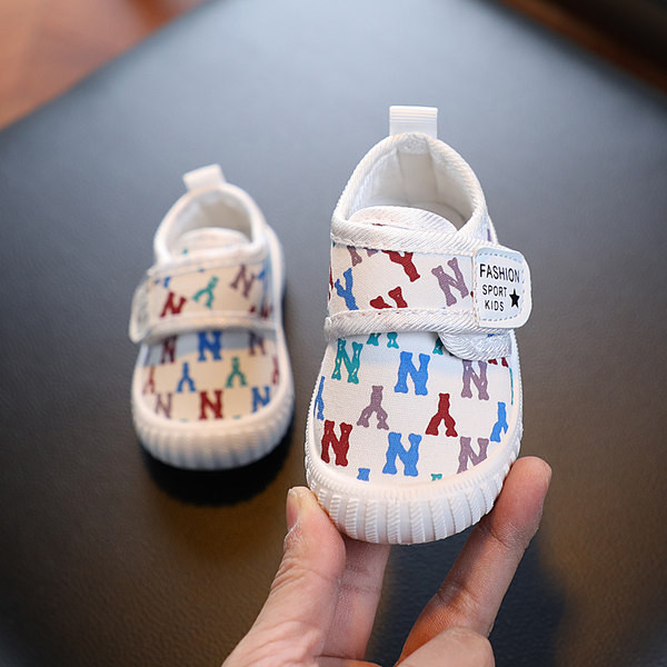 Jauna modeļa bērnu audekla kedas ar velcro aizdari