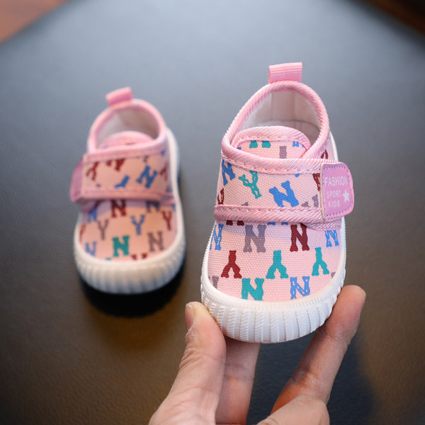 Jauna modeļa bērnu audekla kedas ar velcro aizdari