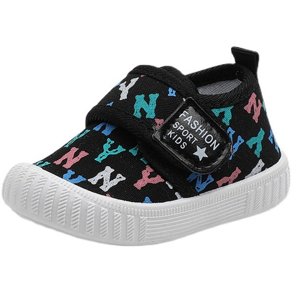 Jauna modeļa bērnu audekla kedas ar velcro aizdari