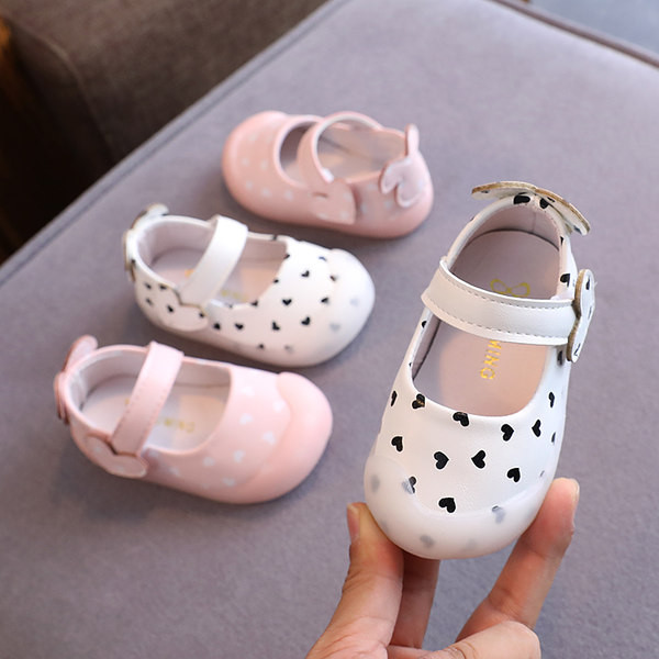 Modes bērnu ādas apavi ar lentīti - meitenēm
