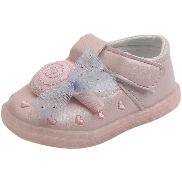 Babacipő 3D elemekkel és szalaggal