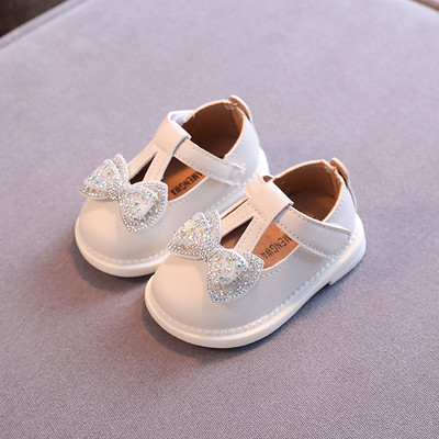 Βρεφικά παπούτσια με κορδέλα και κούμπωμα velcro