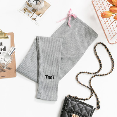 Κολάν εγκυμοσύνης casual ψηλόμεσο κορδόνι