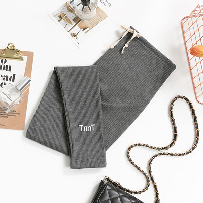 Κολάν εγκυμοσύνης casual ψηλόμεσο κορδόνι