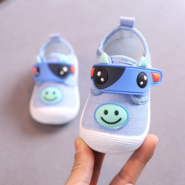 Ikdienas bērnu apavi ar velcro plāksteri - rozā un zilā krāsā