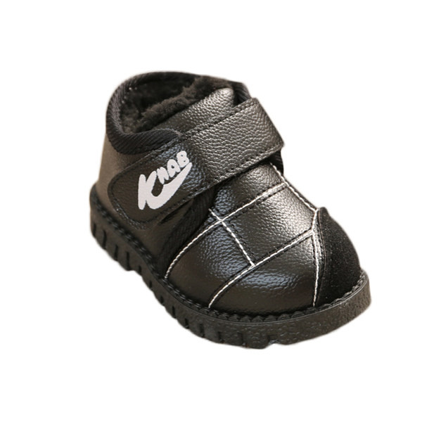 Ikdienas bērnu apavi ar velcro plāksteri - melnā un sarkanā krāsā